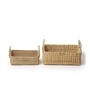 Beige Natural Fibre Set of 2 Baskets