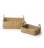 Beige Natural Fibre Set of 2 Baskets