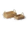 Beige Natural Fibre Set of 2 Baskets