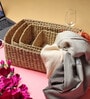 Beige Natural Fibre Set of 4 Organiser Tray and Storage Basket