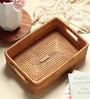 Beige Natural Fibre Small Storage Basket