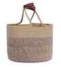 Beige Natural Polypropelyene Braided Corsica Tote Basket/Bag