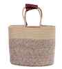 Beige Natural Polypropelyene Braided Corsica Tote Basket/Bag