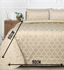 Beige Noor Reversible King Quilt With 2 Pillow Cover