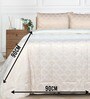 Beige Noor Reversible King Quilt 90X90 With 2 Pillow Covers