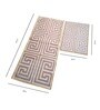 Beige Nylon 47 x 20 Inches Machine Made Floor Runner and Door Mat