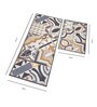 Beige Nylon 47 x 20 Inches Machine Made Floor Runner and Door Mat