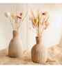 Beige Old World Bloom Ceramic Vase Set of 2