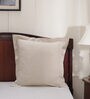 Beige Patterned 300 TC Cotton 24 x 24 Inches Pillow Covers (Set of 2)