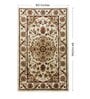 Beige Persian Polypropylene 5 ft x 7 ft Machine Made Carpet