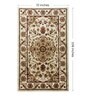 Beige Persian Polypropylene 6 ft x 9 ft Machine Made Carpet
