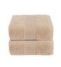 Beige Plain TC Cotton 2 Bath Towel