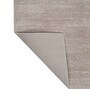 Beige Plain Solids Wool 3 x 5 Feet Machine Made Carpet