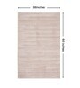 Beige Plain Solids Wool 3 x 5 Feet Machine Made Carpet