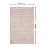 Beige Plain Solids Wool 4 x 6 Feet Machine Made Carpet
