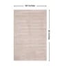 Beige Plain Solids Wool 5 x 7 Feet Machine Made Carpet