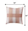 Beige Geometric Polycanvas 16 x 16 Inches Cushion Cover