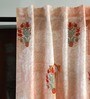 Beige Polycanvas Tradiional 7ft Blackout Fabric Loops Door Curtain