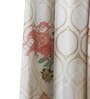 Beige Polycanvas Floral 7ft Blackout Fabric Loops Door Curtain