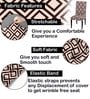 Beige Polycotton Geometric 14x18 Inches Chair Covers (Pack of 6)