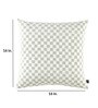 Beige Geometric PolyCotton 16 x 16 Inches Cushion Cover