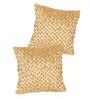 Beige Chenille Geometric 16x16 inches Cushion Cover (2Pc)