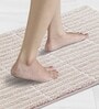 Beige Polyester 24X16 Inches Anti-Skid  Bath Mat