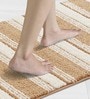 Beige Polyester 24X16 Inches Anti-Skid  Bath Mat