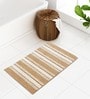 Beige Polyester 24X16 Inches Anti-Skid  Bath Mat