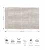 Beige Polyester 24X16 Inches Anti-Skid  Bath Mat