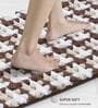 Beige Polyester 24X16 Inches Anti-Skid  Bath Mat