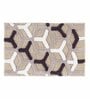 Beige Polyester 24X16 Inches Anti-Skid  Bath Mat