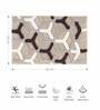 Beige Polyester 24X16 Inches Anti-Skid  Bath Mat