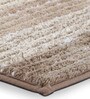 Beige Polyester 32X20 Inches Anti-Skid  Bath Mat