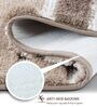 Beige Polyester 32X20 Inches Anti-Skid  Bath Mat