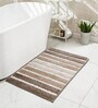 Beige Polyester 32X20 Inches Anti-Skid  Bath Mat