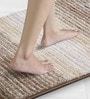 Beige Polyester 32X20 Inches Anti-Skid  Bath Mat