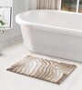 Beige Polyester 32X20 Inches Anti-Skid  Bath Mat