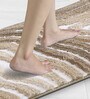 Beige Polyester 32X20 Inches Anti-Skid  Bath Mat