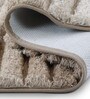 Beige Polyester 32X20 Inches Anti-Skid  Bath Mat