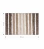Beige Polyester 32X20 Inches Anti-Skid  Bath Mat