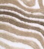 Beige Polyester 32X20 Inches Anti-Skid  Bath Mat