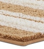Beige Polyester 32X20 Inches Anti-Skid  Bath Mat