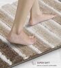 Beige Polyester 32X20 Inches Anti-Skid  Bath Mat