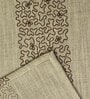Embroidered (12x84) Beige Polyester Table Runner