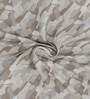 Beige Polyester Abstract 5ft Room Darkening Eyelet Window Curtains (2 Pc)