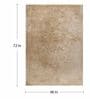 Beige Polyester Shaggy 6' x 4' Hand tufted Carpet
