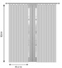 Beige Polyester Floral 7ft Semisheer Eyelet 2 Pc Door Curtains