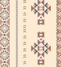 Beige Polyester Abstract 7Ft Light Filtering Eyelet Door Curtains (Pack of 2)
