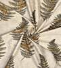 Brown Floral Polyester 7 Ft Semisheer Eyelet Door Curtains (Set of 2)